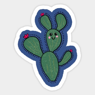 Cute Prickly Pear Cactus Sticker